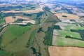 Aerial view of Combe Gibbet, England Royalty Free Stock Photo