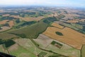 Aerial view of Combe Gibbet, England Royalty Free Stock Photo