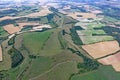 Aerial view of Combe Gibbet, England Royalty Free Stock Photo