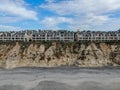 Aerial view of condo community next to the beach and sea in south california Royalty Free Stock Photo