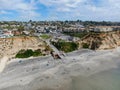 Aerial view of condo community next to the beach and sea in south california Royalty Free Stock Photo