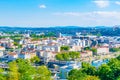 Aerial view of confluence of Rhone and Saone Lyon, France Royalty Free Stock Photo