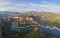 Aerial view of Congost de Mont Rebei in Spain, Europe