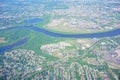 Aerial view of Connecticut river Royalty Free Stock Photo