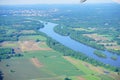 Aerial view of Connecticut river Royalty Free Stock Photo