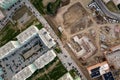 Aerial view:Construction building Royalty Free Stock Photo