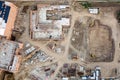 Aerial view:Construction building Royalty Free Stock Photo