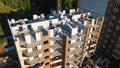 Aerial view of construction of a multistorey building