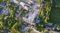 Aerial view of construction of a multistorey building