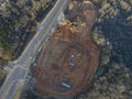 Aerial view of new condo construction Royalty Free Stock Photo