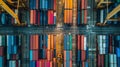 Aerial View of Container Port Royalty Free Stock Photo