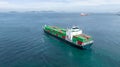 Aerial view container ship full load logistic container, Global business logistics import export shipping and transportation, Royalty Free Stock Photo