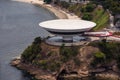 Aerial View of Contemporary Art Museum in Niteroi