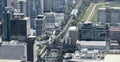 Aerial view of contemporary modern building in Bangkok city Royalty Free Stock Photo