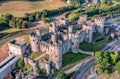 Aerial view with Conwy town and the medieval castle, the famous landmark of Wales and UK, Royalty Free Stock Photo