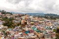 Aerial view of Coonoor town in India. Royalty Free Stock Photo