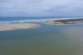 Aerial view of The Coorong at the mouth of the Murray River in South Australia Royalty Free Stock Photo