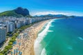 Aerial view of Copacabana beach, Rio de Janeiro, Brazil, Rio de Janeiro, Brazil, Aerial View of Ipanema Beach and Lagoa in the