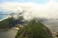 Aerial view copacabana, botafogo, red beach from Sugarloaf, Rio