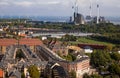 Aerial view of Copenhagen with Amager Bakke Power plant in the background, Denmark