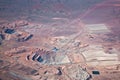 Aerial view of copper mine in Atacama desert Royalty Free Stock Photo