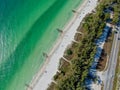 Aerial view of Coquina Beach, Anna Maria Island Royalty Free Stock Photo