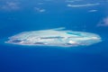 Aerial view - coral atolls, Maldives
