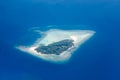 Aerial view - coral atolls, Maldives