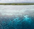 Aerial View of Coral Reef in Wakatobi National Park Royalty Free Stock Photo