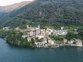 Aerial view of Corenno Plinio Royalty Free Stock Photo