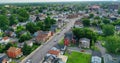 Aerial view of Cornwall, Ontario, Canada in summer