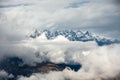 Aerial view from Coronet Peak to The Remarkables, Queenstown, New Zealand. Royalty Free Stock Photo