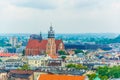 Aerial view of the Corpus Christi Church in the Kazimierz district of Krakow/Cracow in Poland. ...IMAGE Royalty Free Stock Photo