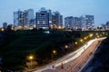 view of costa verde bajada armendariz modern and luxurious buildings at night miraflores beaches lima peru