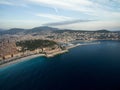 Aerial view Cote d`azur, France, bay of angels, Nice