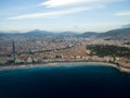 Aerial view Cote d`azur, France, bay of angels, Nice