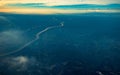 Aerial view of the country side of Japan