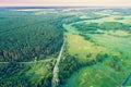 Aerial view of the countryside Royalty Free Stock Photo