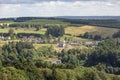 Aerial view countryside near Bouillon in Belgium