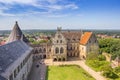 Aerial view of the courtyard of the historic castle in Bad Bentheim Royalty Free Stock Photo