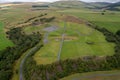 Aerial view of the Crawick Multiverse land art complex in Dumfries and Galloway Royalty Free Stock Photo