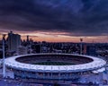 Aerial view of the cricket ground Royalty Free Stock Photo