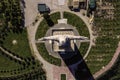 Aerial view of Cristo Rei Christ the King statue in Almada district, Lisbon, Portugal