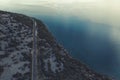 Aerial View of Croatian Coastal Highway