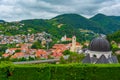 Aerial view of Croatian town Krapina Royalty Free Stock Photo