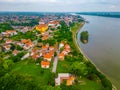 Aerial view of Croatian town Vukovar Royalty Free Stock Photo