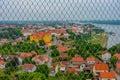 Aerial view of Croatian town Vukovar Royalty Free Stock Photo