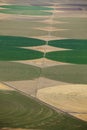 Crop Circles created by agricultural irrigation systems.