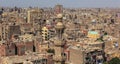 Aerial view of crowded Cairo in Egypt in Africa