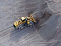 Aerial view of crushed stone processing and storage for concrete production Royalty Free Stock Photo